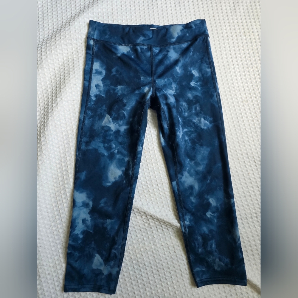 Lole Blue Tie-Dye Leggings Athletic Wear